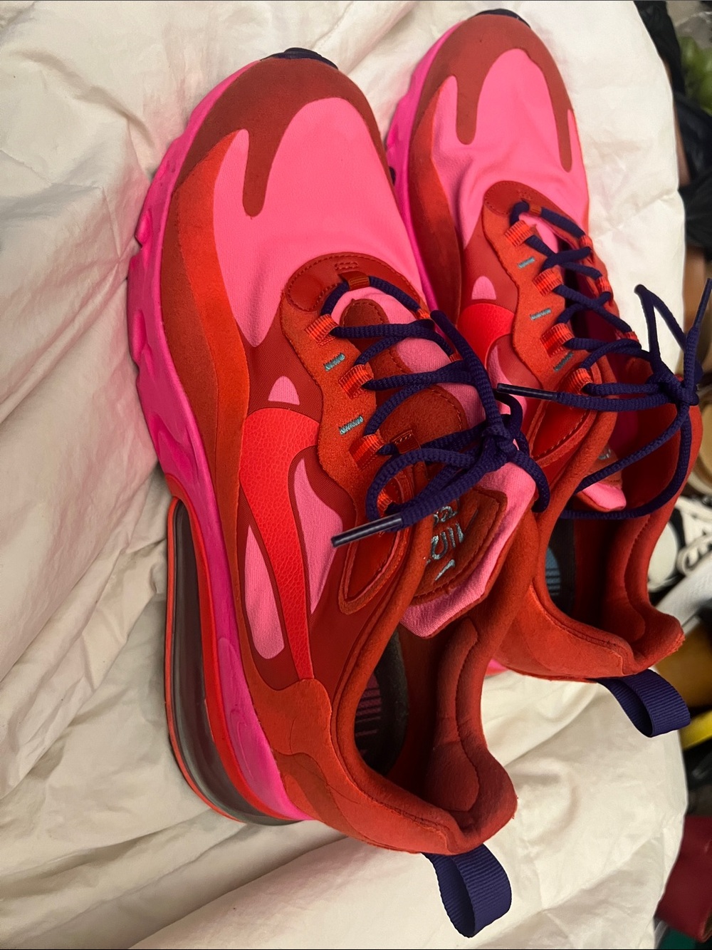 Nike Men's Pink and Red Athletic Sneakers